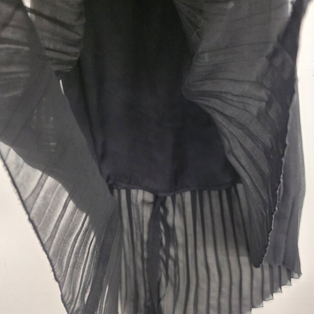 Lavender Brown Black Shear Hi-low Pleated Skirt Women's Size Small - Picture 4 of 11